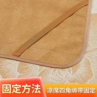 夏季凉席1.8m床1.5m可折叠冰丝席三件套0.6米0.9m宿舍学生草席子