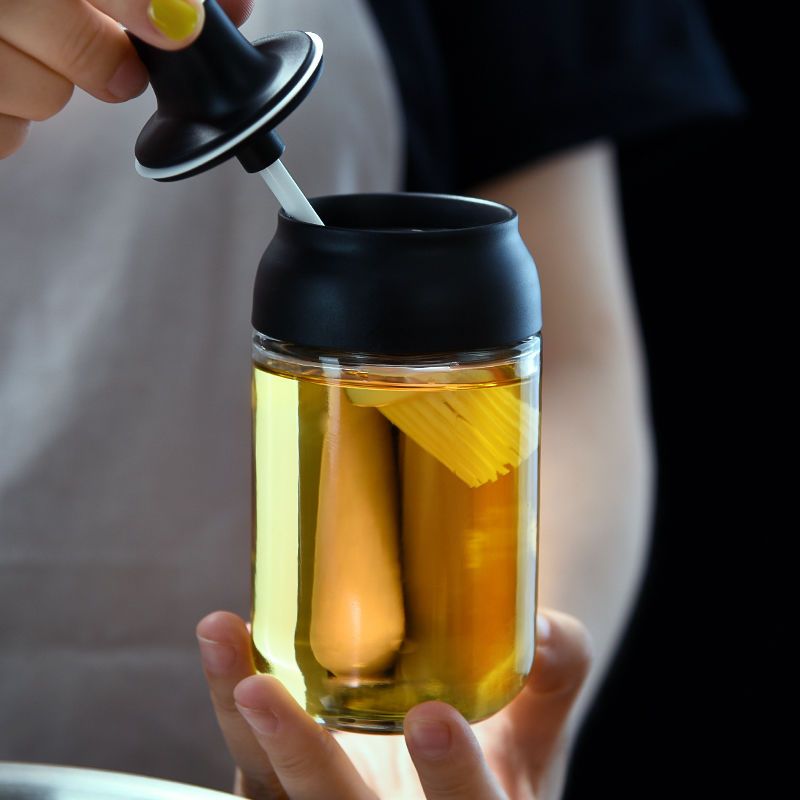 耐高温烧烤刷调料瓶撤料瓶油刷带瓶厨房烙饼刷油刷子家用刷油神器 艾罗油刷瓶1个