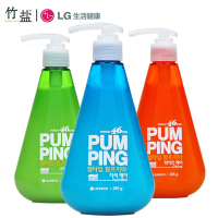 LG竹盐牙膏派缤牙膏285g*3支组合装 沁橙亮研285g+冰蓝薄荷285g+萌绿清新285g 韩国原装进口