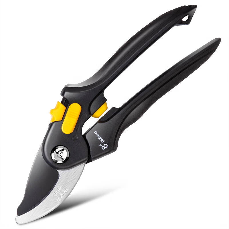 得力工具DL2789A果枝剪8"(新VI)(黄)(把)