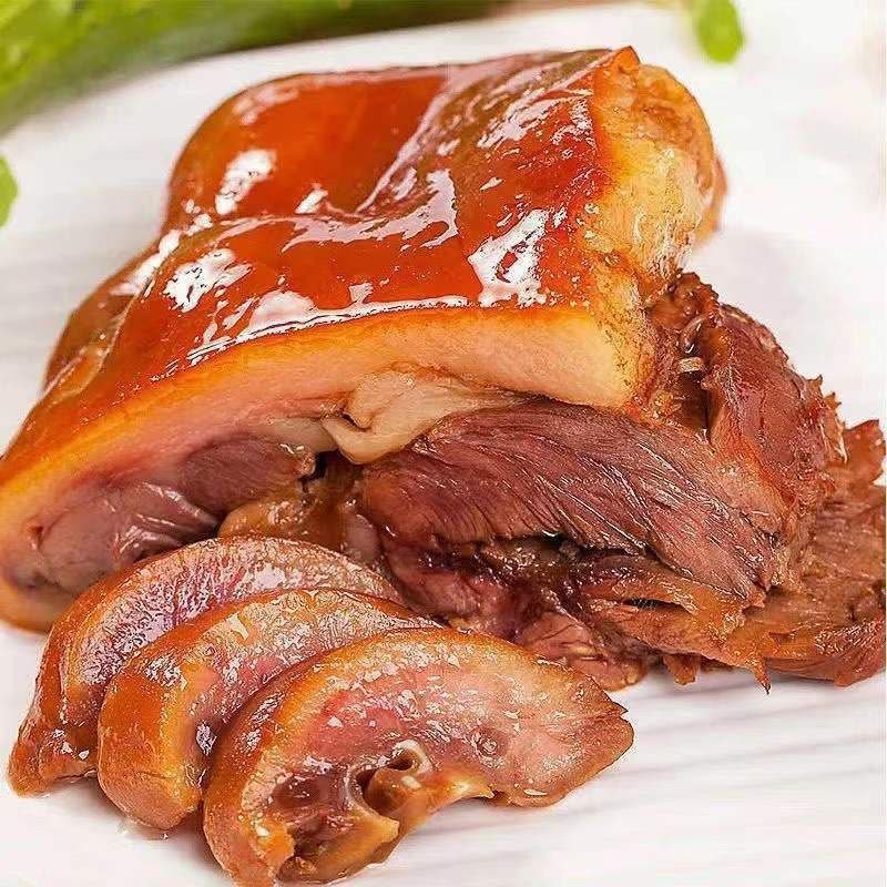 [厂家直销]酱香猪头肉 正宗猪脸卤味有骨熟即食酱香肘280g图片