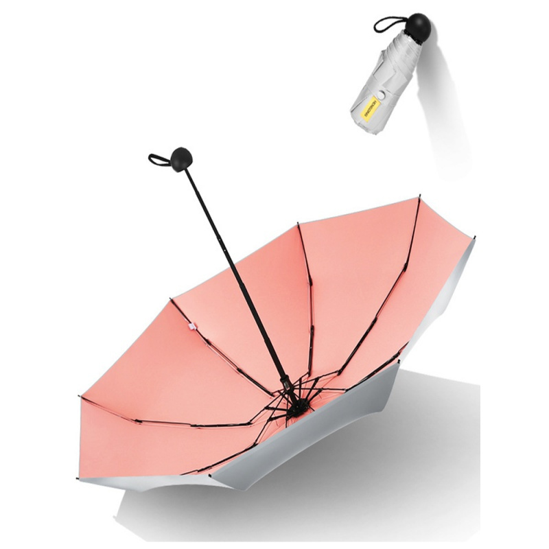 超轻钛银伞女五折伞防晒太阳伞折叠伞胶囊伞防紫外线遮阳伞upf50