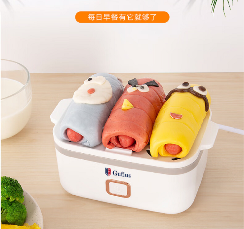 古菲斯多功能防干烧家用电蒸锅 煮蛋器 GFZC-2005 1L高清大图