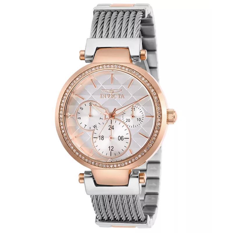 Invicta 英弗他 女士名品腕表简约优雅石英计时防水100米不锈钢手表