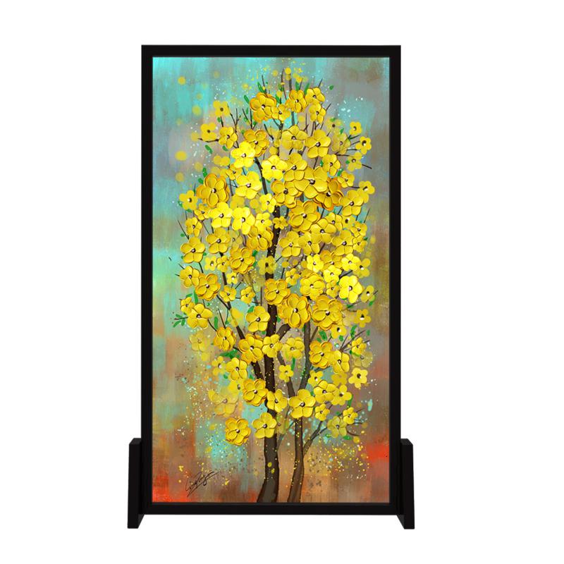 BONJEAN美式油画屏风隔断客厅卧室欧式装饰酒店办公风水隔断不透遮光座屏高清大图