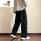 YANXU工装裤男夏季vintage美式复古阔腿裤子宽松直筒休闲长裤