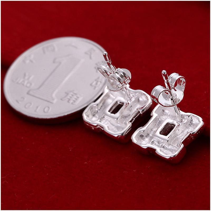 E029 Women silver plated earring 镀925纯银耳环时尚气质耳钉女