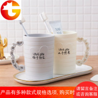 大容量塑料牙刷杯家用创意刷牙杯子简约少女漱口杯情侣洗漱杯一对
