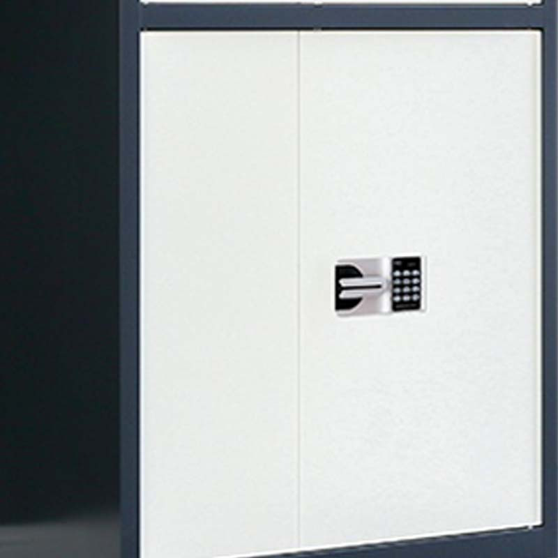 豪利特保密柜财务档案柜文件柜办公室资料储物柜保险柜通双节灰框白门-国保密码锁