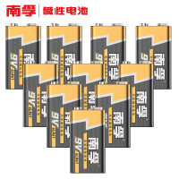 南孚(NANFU)9V碱性方块九伏电池10节万用表玩具无线话筒遥控器烟雾报警器麦克风玩具6LR61方块叠层九伏6F22