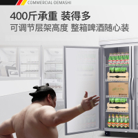 德玛仕冰箱商用 双门水果蔬菜立式展示柜 大容量冷藏柜玻璃保温冰柜 887L/升双开门冷藏款BCD-900A-CL