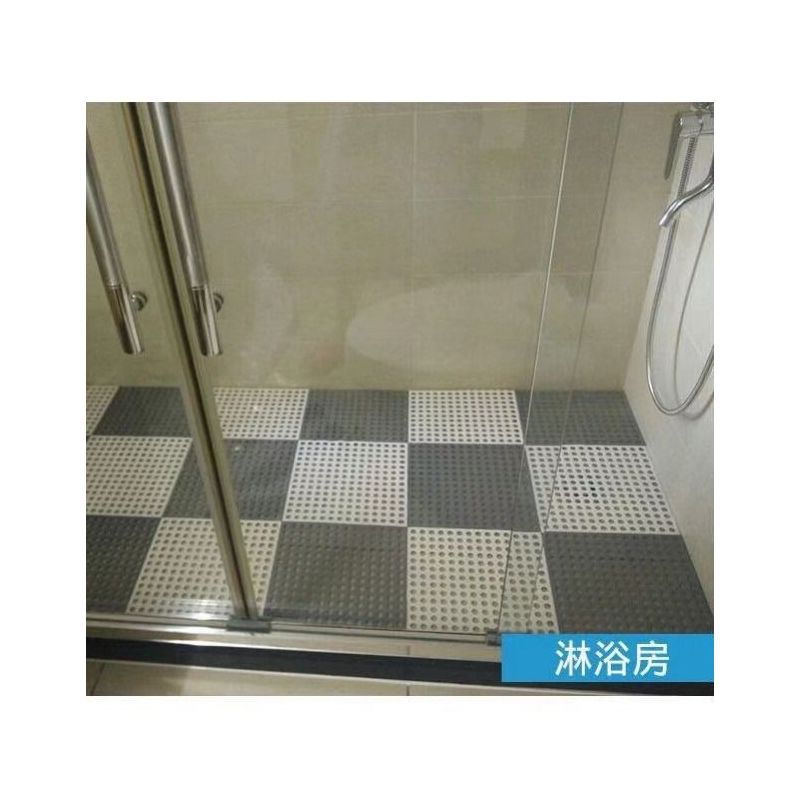 4片装自由拼接浴室防滑垫卫生间隔水地垫淋浴房防摔洗澡脚垫