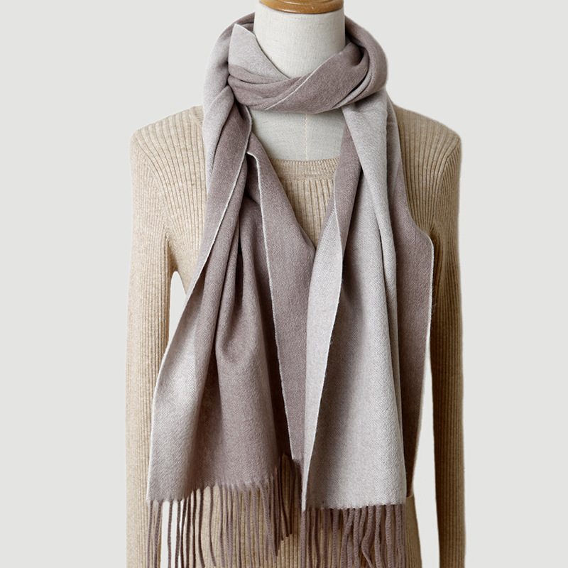 TDUO保暖纯色羊羔毛围巾CC27 条高清大图