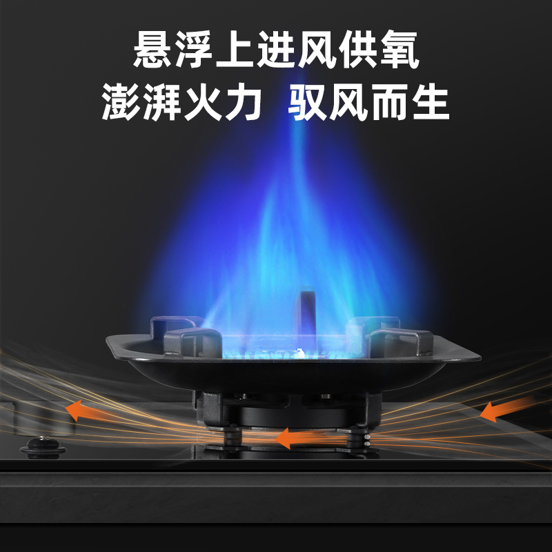 Haotaitai用心爱好太太燃气灶双灶家用嵌入式天然气炉灶台液化气台式2801A燃气灶5.0kw大火-天然气