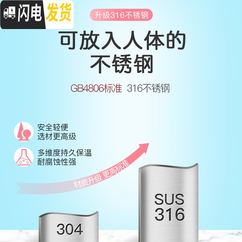 三维工匠保温杯男不锈钢老人男士父亲老年人泡茶杯女水杯大容量爸爸送礼 父母杯一对(蓝+红)高清大图