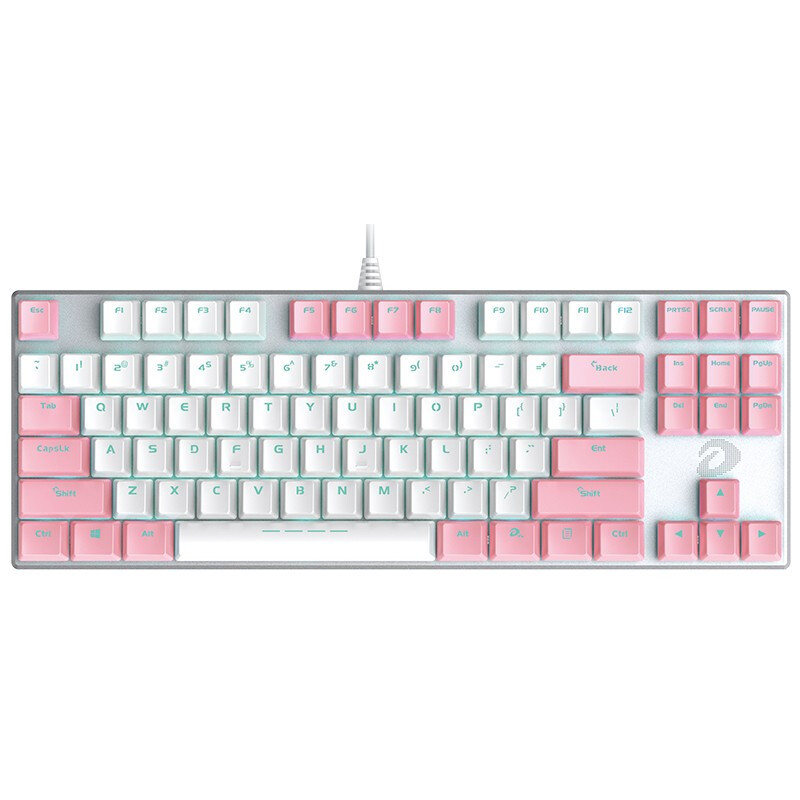 达尔优ek81587键机械键盘电竞游戏家用办公全键无冲cf吃鸡lol87键白