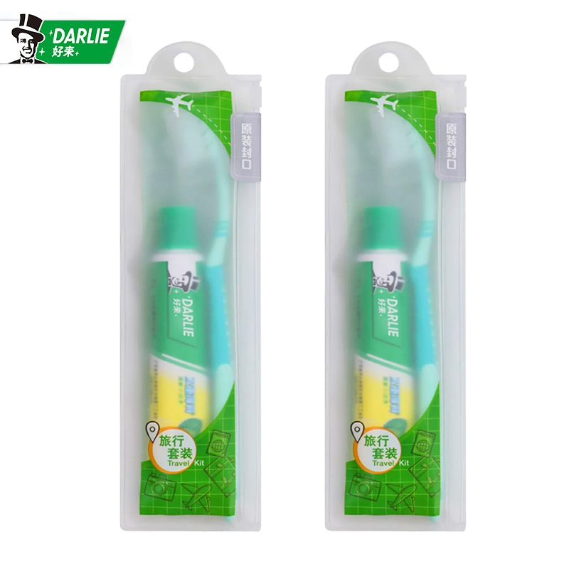 好来(黑人)双重薄荷牙膏50g+牙刷 旅行套*3高清大图