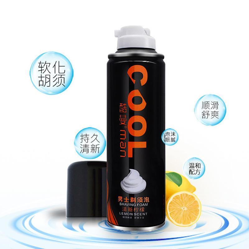 酷曼柠檬剃须泡沫男士软化胡须手动剃须啫喱刮胡膏刮胡泡须泡薄荷 [旅行装]柠檬香型120G*1