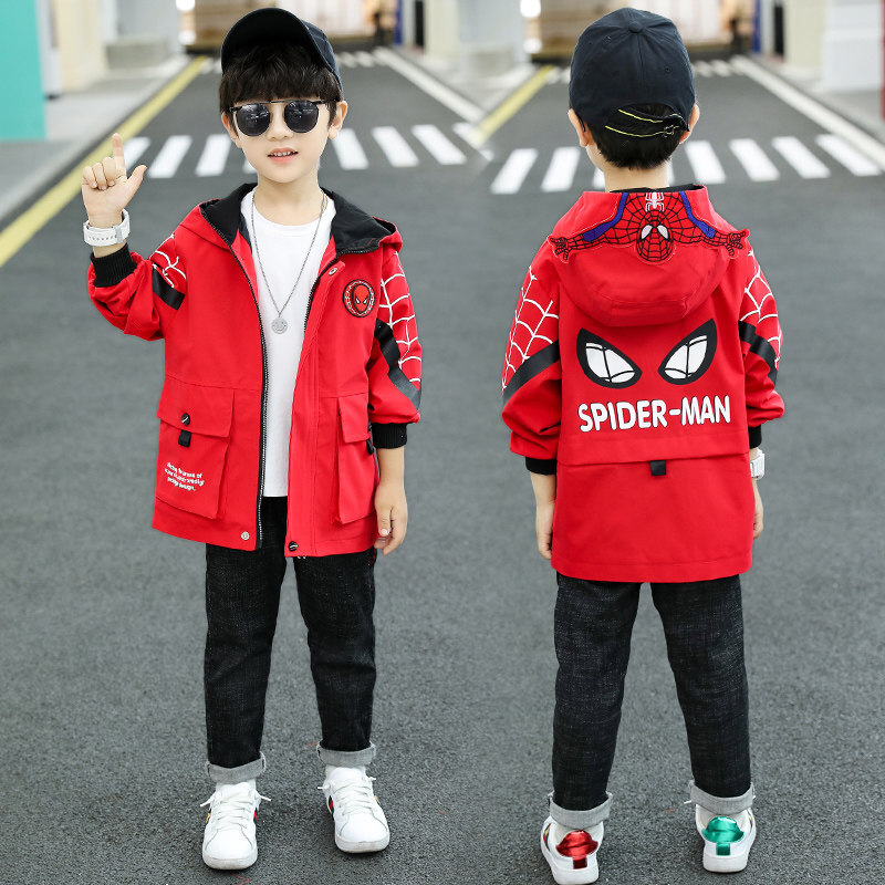 514岁男童外套春秋款薄儿童连帽风衣男孩秋装中大童秋季上衣潮洋气