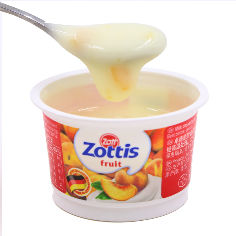 zott卓德脱脂含乳饮品（水蜜桃口味）100g*20杯 德国进口