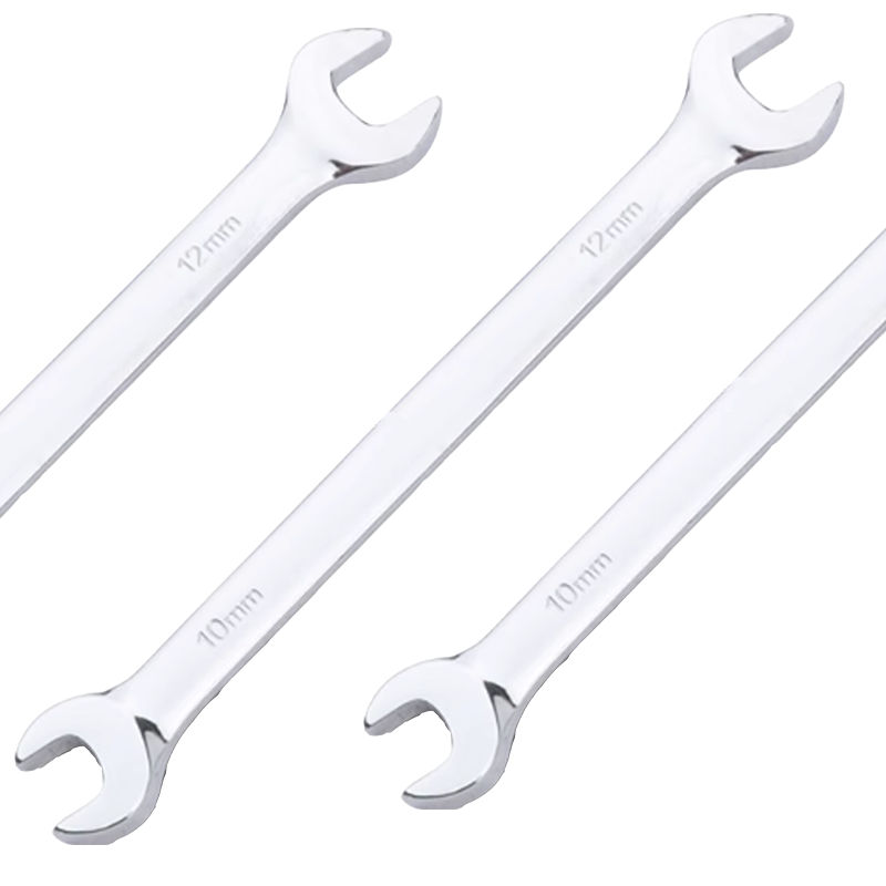 立伟铁牛镜面双开扳手10×12mm/把高清大图