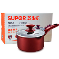 苏泊尔(SUPOR)PT16K1铝制不粘奶锅16cm复底 电磁炉通用 送硅胶/小麦汤勺