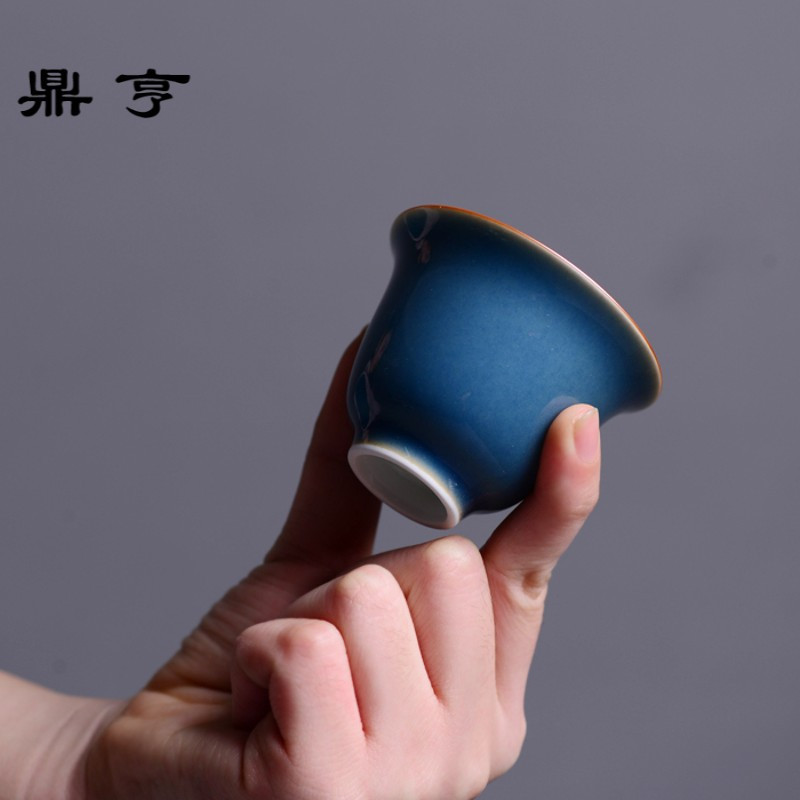 鼎亨景德镇 全手工四大名釉茶杯 颜色釉品茗杯 功夫茶薄胎茶杯 主