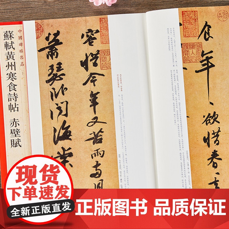 苏轼尺牍名品/苏轼黄州寒食诗帖赤壁赋 中国碑帖名品上海书画出版社 书法篆刻毛笔字练习字帖名家高清高清大图