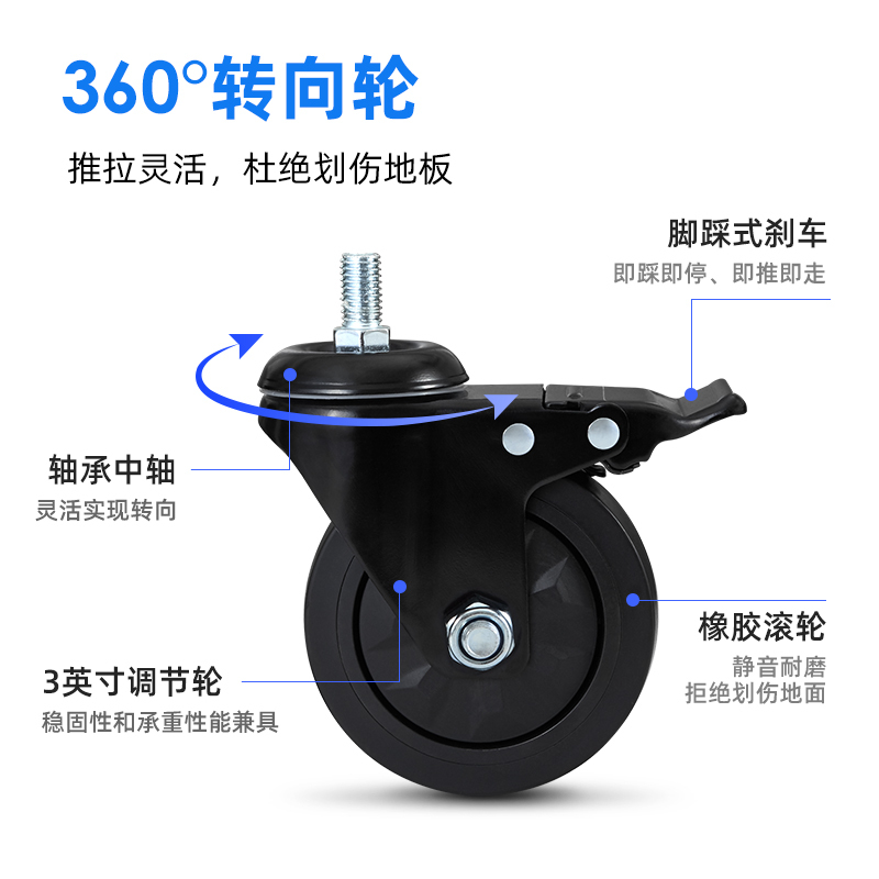 NB AVA1800-70-1P(55-80英寸)移动电视支架视频会议显示器移动推车通用落地电视挂架电视推车电视支架落地