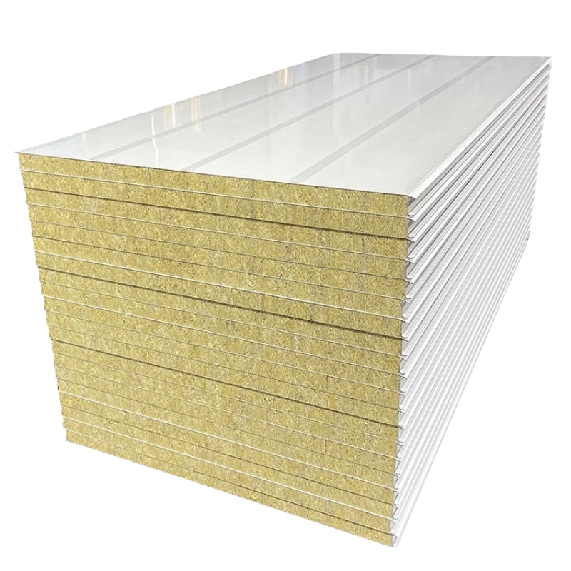 吉迎尚品 岩棉板彩钢隔墙板矿棉板 75mm厚 平方米高清大图