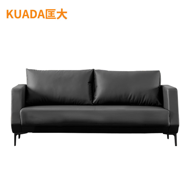 匡大 办公沙发 皮艺沙发 办公室接待沙发 牛皮 三人位 KDT681高清大图
