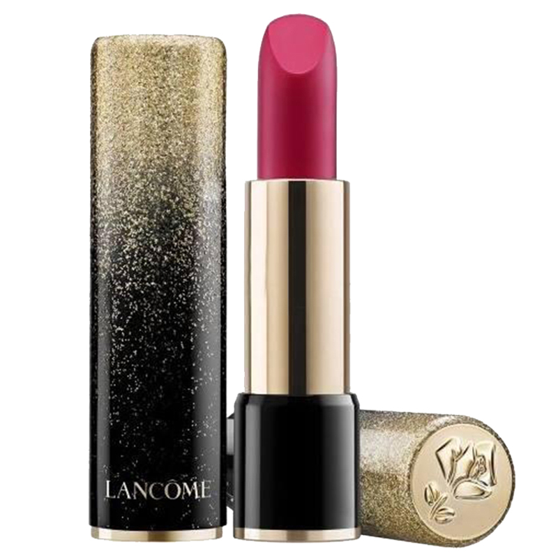 兰蔻lancome菁纯柔润唇膏圣诞款34g378金喜善桃粉色显色不易脱妆参数