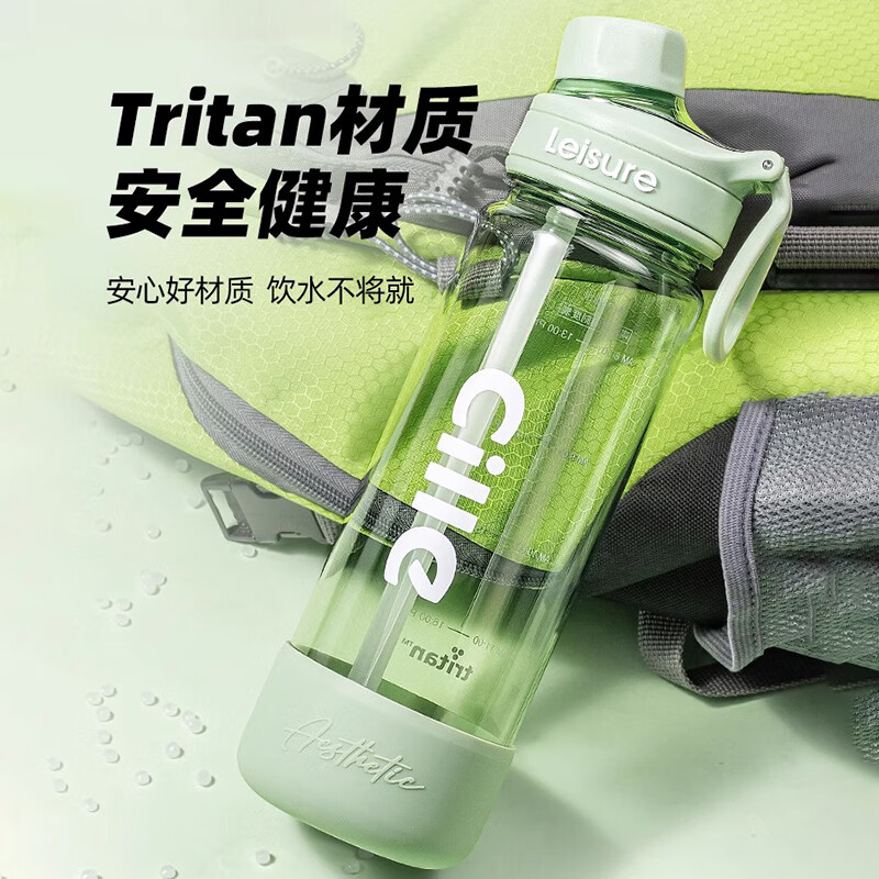 希乐Cille大容量tritan运动水杯夏季女吸管杯学生户外便携随手杯520ml高清大图