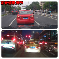 雷萨LESA 12寸全触屏流媒体声控电子狗前后双录1296P超清夜视行车记录仪[双镜头][32G内存卡]