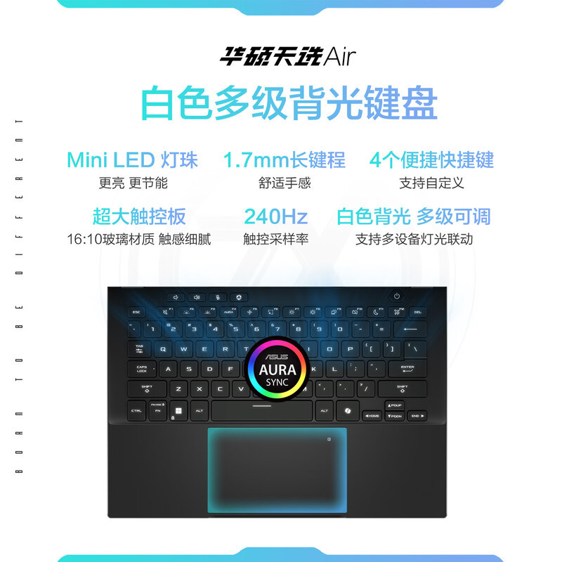 华硕(ASUS)天选Air 14英寸AI全能游戏本 笔记本电脑 定制(锐龙AI7-H350 32G内存 2T固态 RTX5060-8G独显 2.5K 高色域)灰高清大图