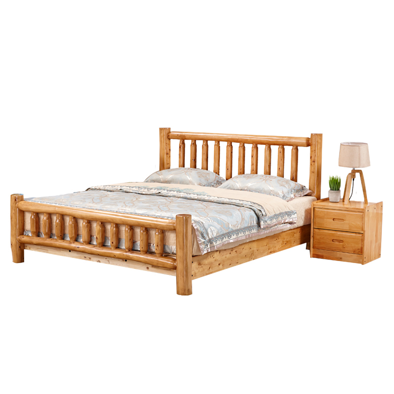 木原木床纯柏木床闪电客18米15米硬板床全木床名宿家具