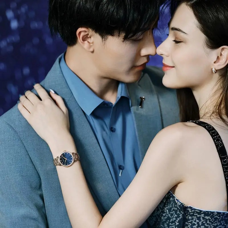 雷诺(RARONE)时尚满天星石英女士手表(玫金)8600948050543(玫金)高清大图