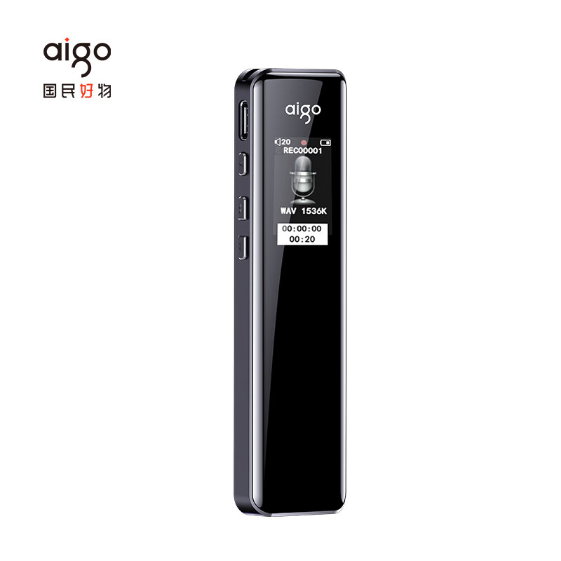 爱国者(AIGO) R6911PRO 16G 录音笔 炫黑 单位:支