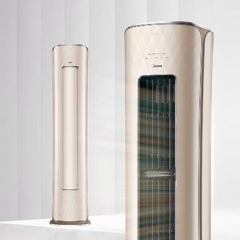 美的midea3匹风语者2代新风空调新一级圆柱变频立式客厅柜机kfr72lwbd