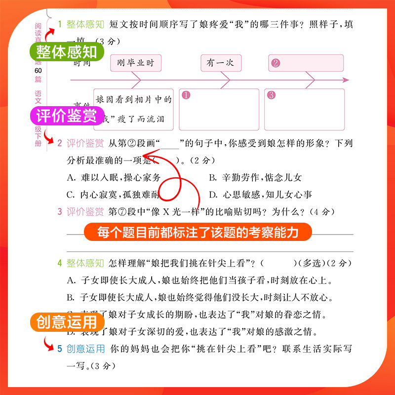 [53阅读真题60篇]四年级上 小学通用 [正版]2024新版53阅读真题60篇一二三四五六年级53小学基础练语文阅读理