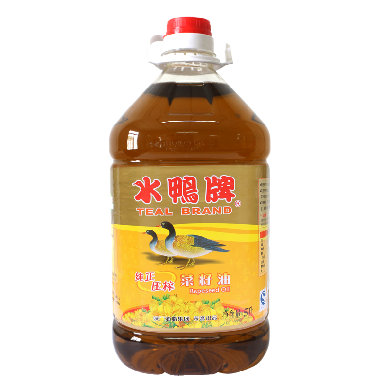 水鸭纯正压榨菜籽油5L/桶 非转基因食用油 物理压榨 放心粮油 粮农出品高清大图