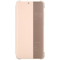 华为(HUAWEI)P20 Pro手机壳原装翻盖智能休眠开窗保护套 华为P20 Pro超薄商务防摔全包手机套皮套 粉色