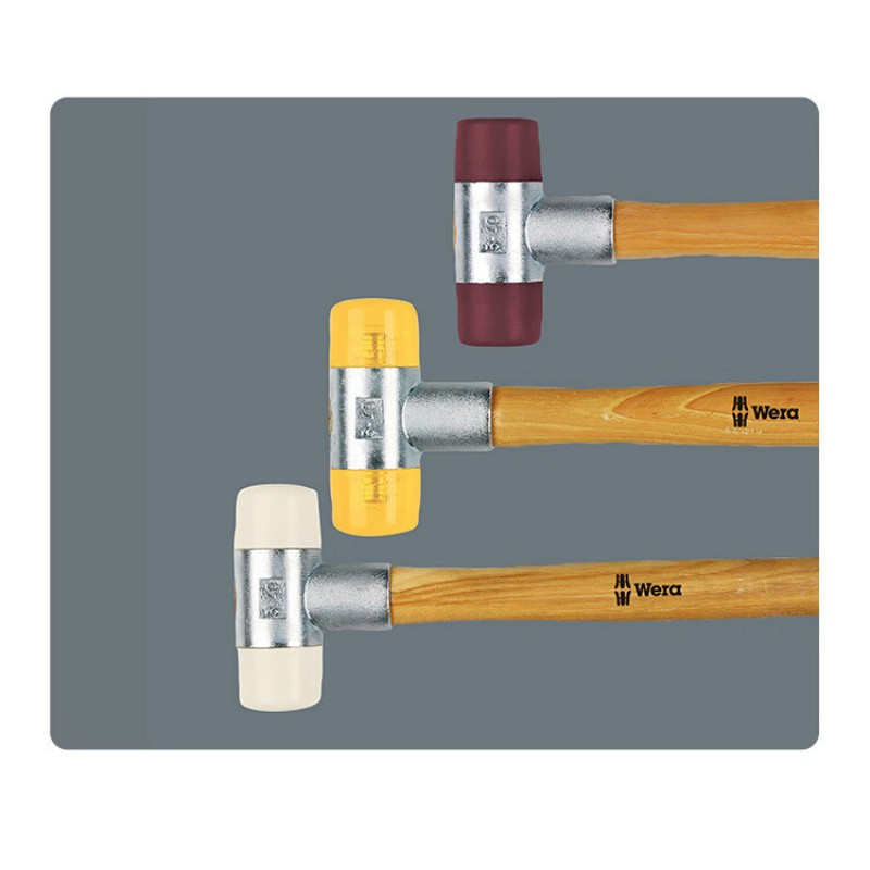 维拉(WERA)尼龙锤德国100/101/102进口安全锤聚氨酯无弹力锤头橡胶安装锤 100Cellidor工程塑料5号高清大图