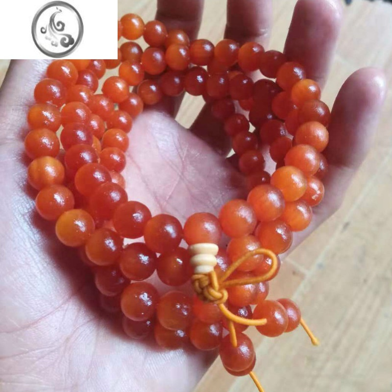 jimi长白山全透光琥珀木手串满油东北沉香手链松明子明丁佛珠红松香木