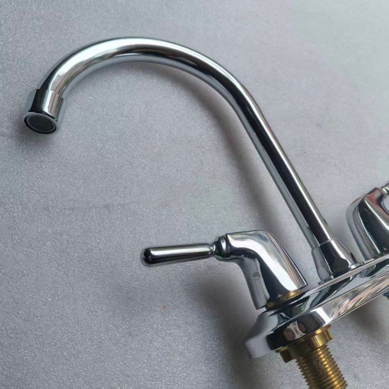 阿托拉思 鹅颈面盆水龙头 双板双孔 冷热型/1个图片