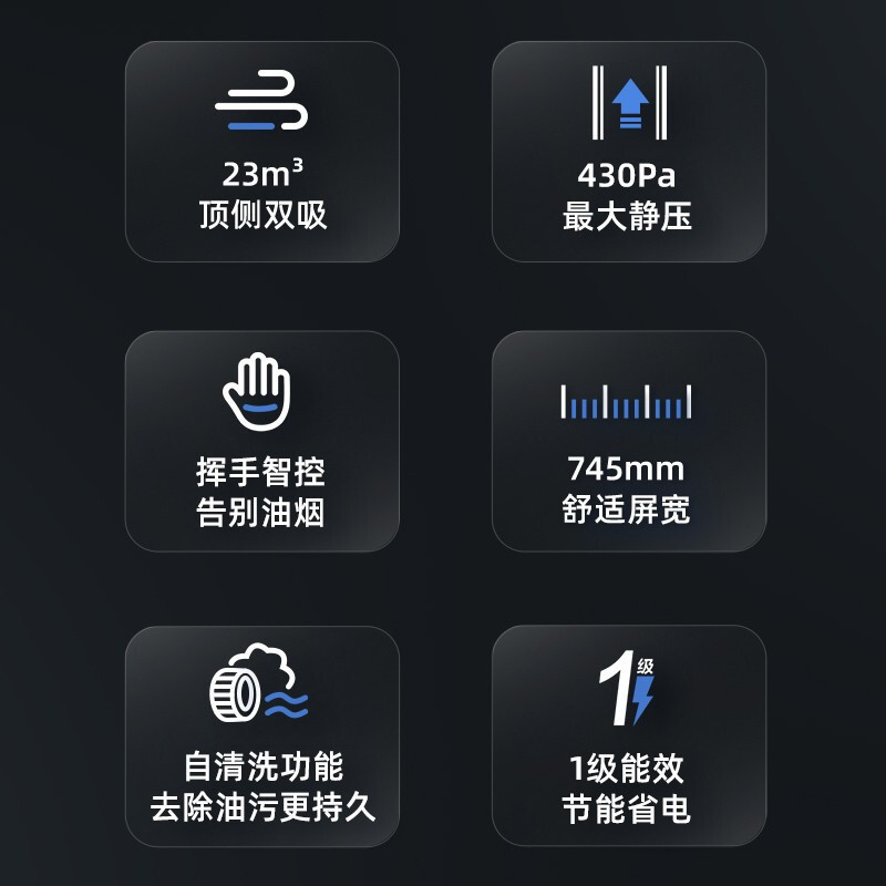 康佳(KONKA)顶侧双吸油烟机 7字型抽油烟机 90°家用23立方爆炒大吸力烟机 挥手感应热清洗 KL68高清大图