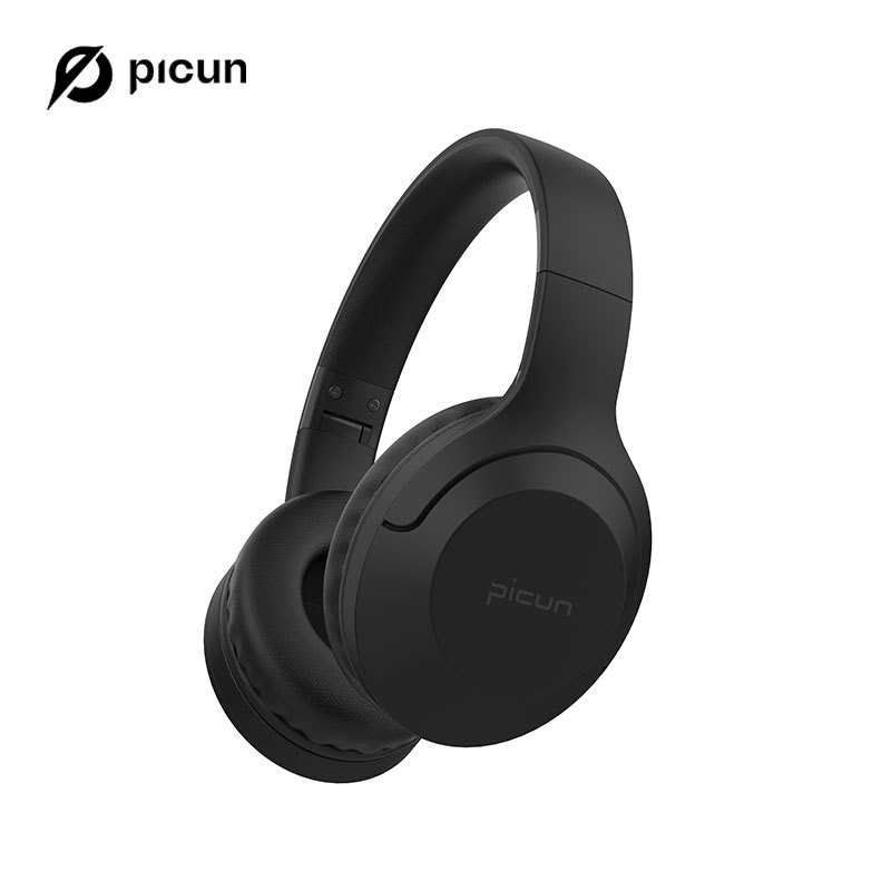 品存(picun)头戴式可折叠支持TF卡低延迟无线蓝牙耳机 黑色 B-01S
