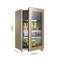 海尔（Haier）LC-90DG立式家用小冰吧 冷藏保鲜冰柜 红酒柜 茶叶柜办公室冷柜冰吧 趣味制冰