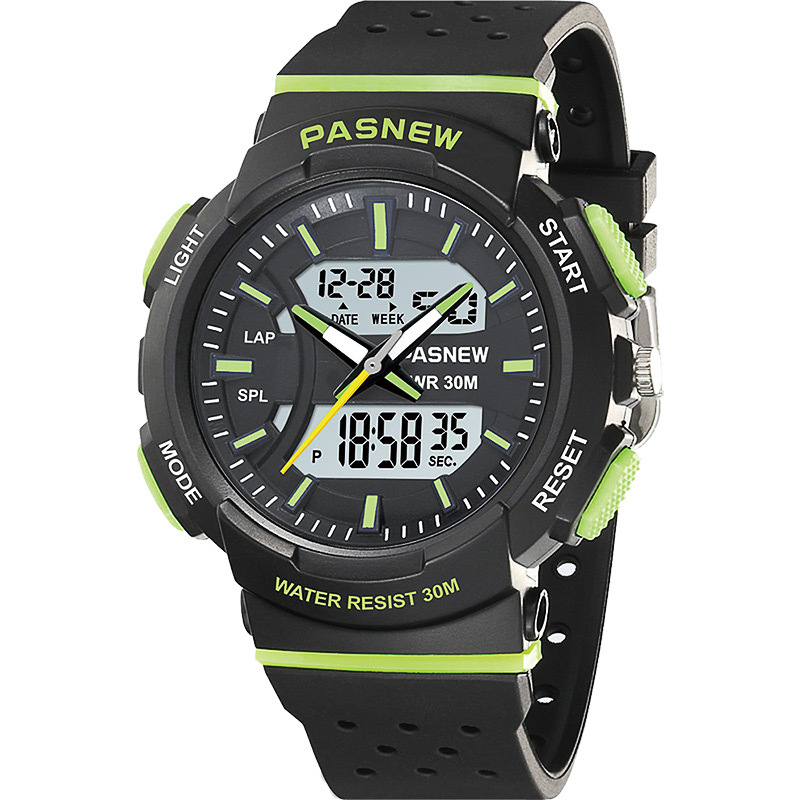 百圣牛新款电子表女学生防水多功能夜光韩版简约潮流运动儿童手表470