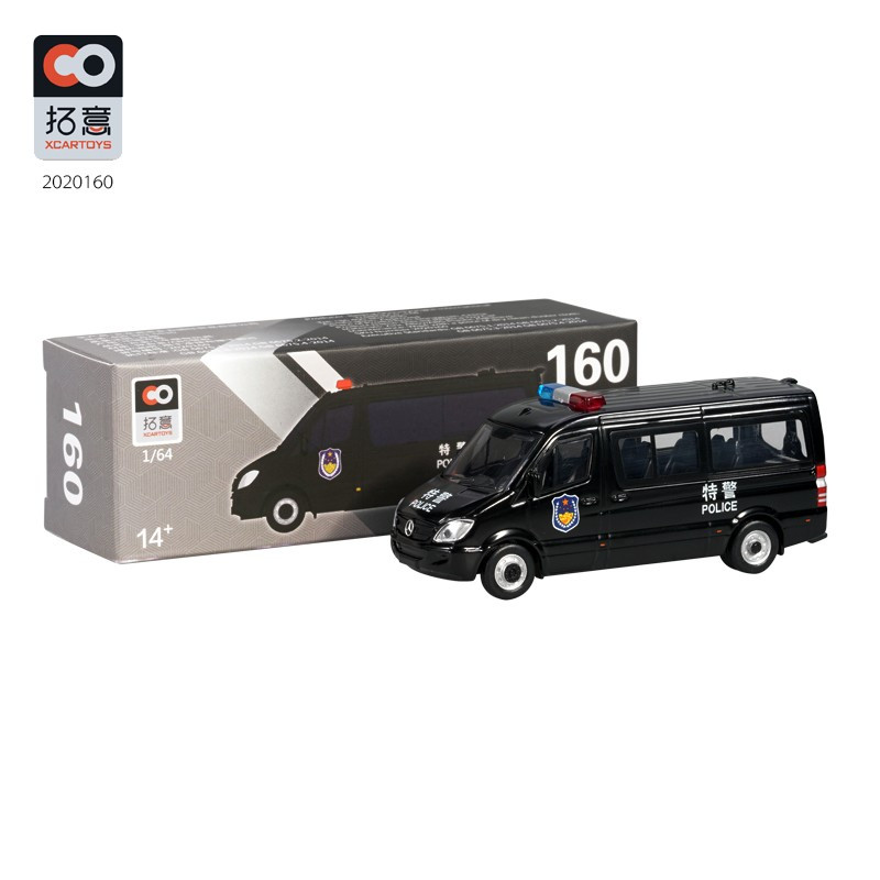 拓意出品微缩摄影1\/64凌特警车模型玩具 特警款160号